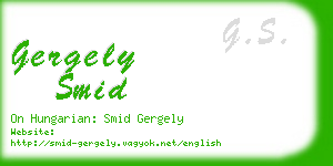 gergely smid business card